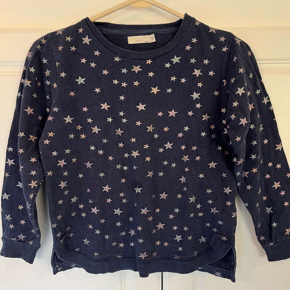 Stella McCartney Kids Star Pattern Sweatshirt - Navy and metallic